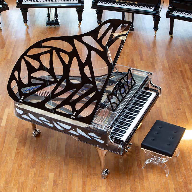 Crystal Edition Hive Piano in black