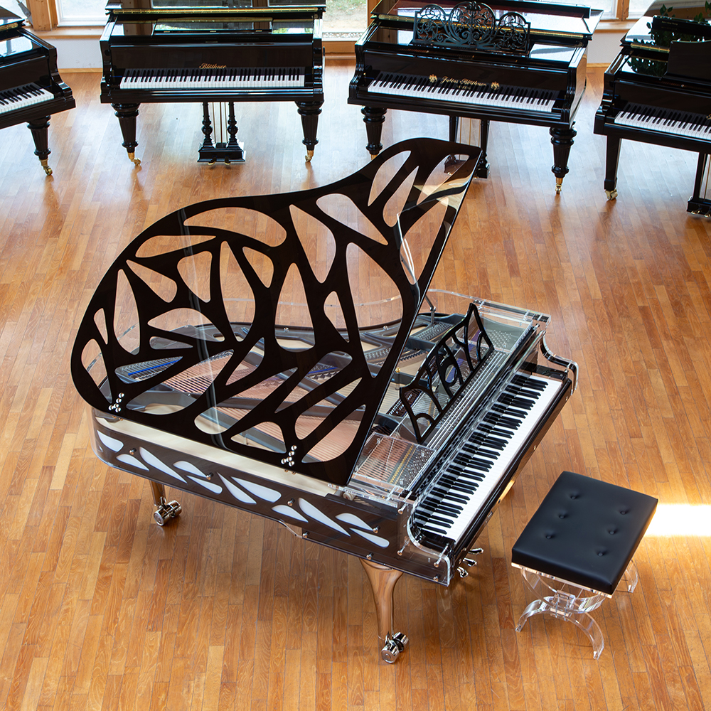 Crystal Edition Hive Piano in black