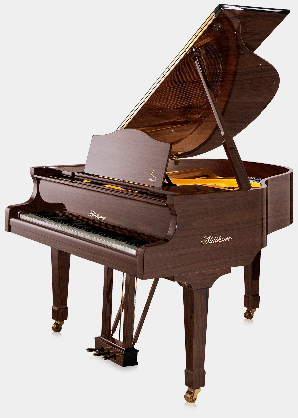 Blüthner Model 11 piano in Walnut finish