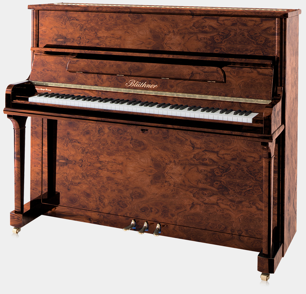 Blüthner Model A piano in Burl Walnut finish