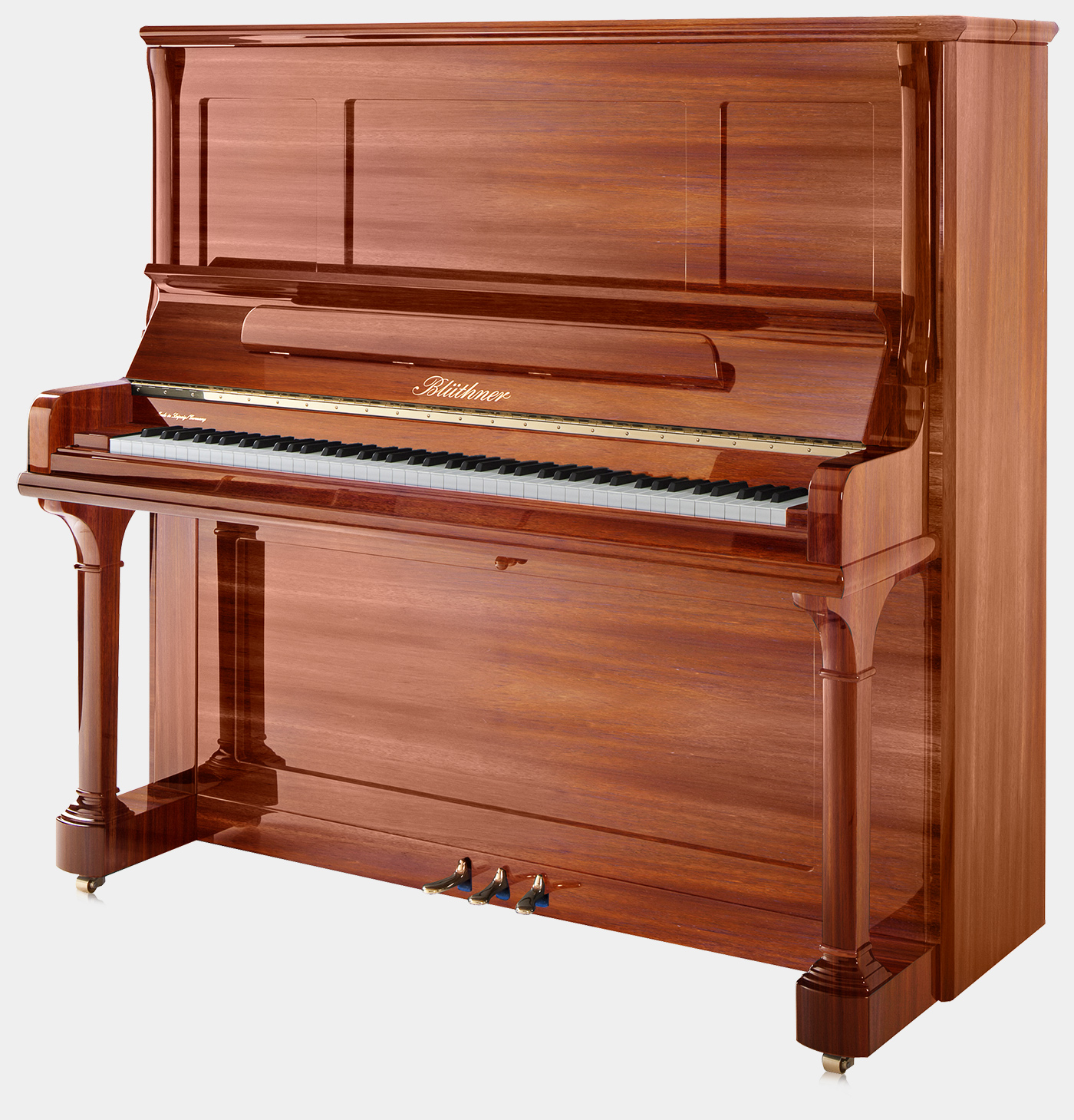 Blüthner Model S piano in Mahogany finish