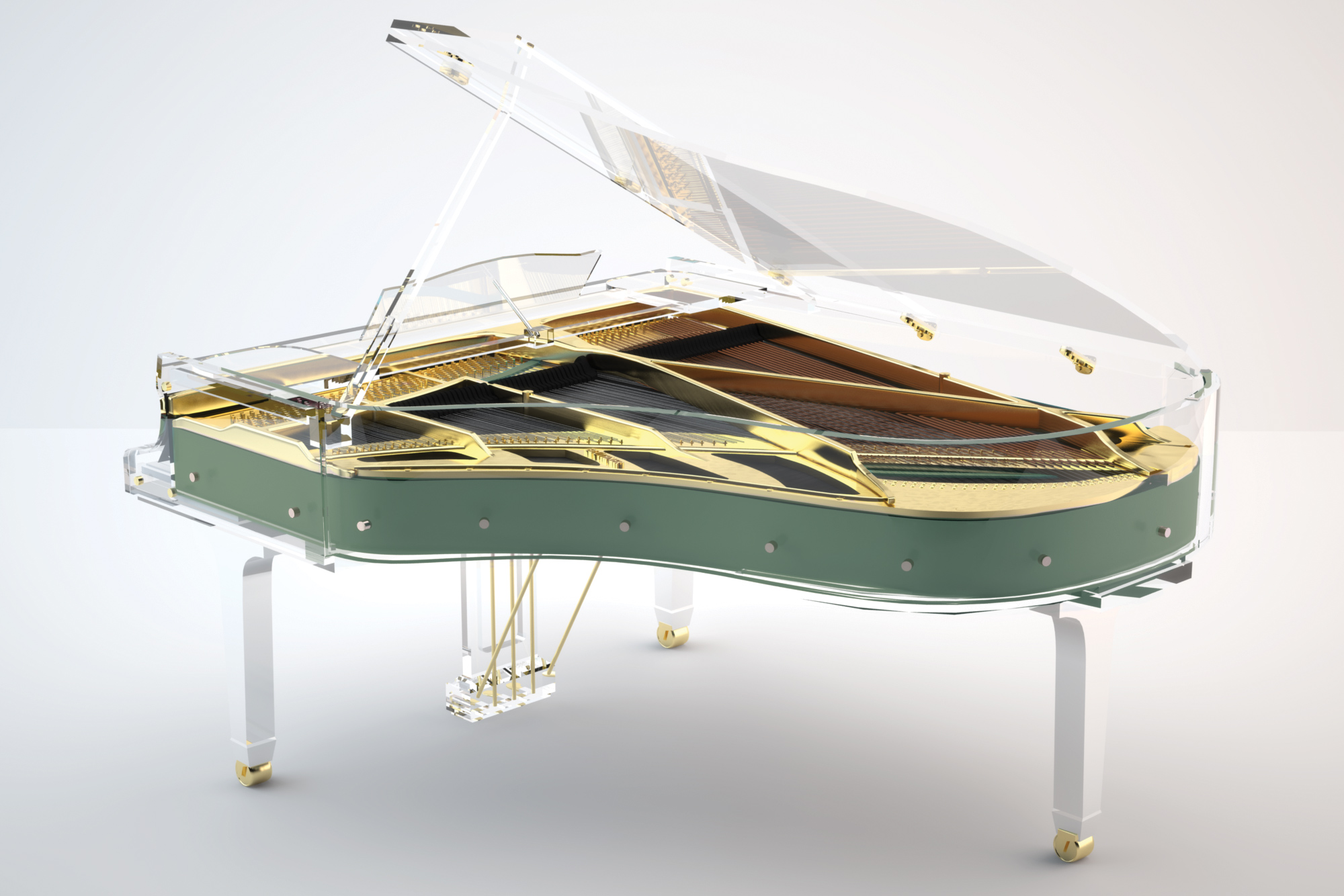 Crystal Elegance piano in green