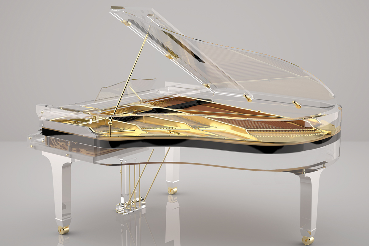 Crystal piano in Black