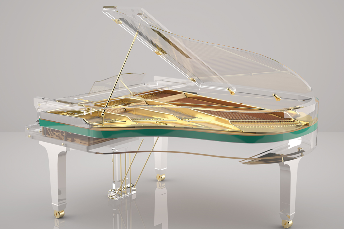 Crystal piano in Black