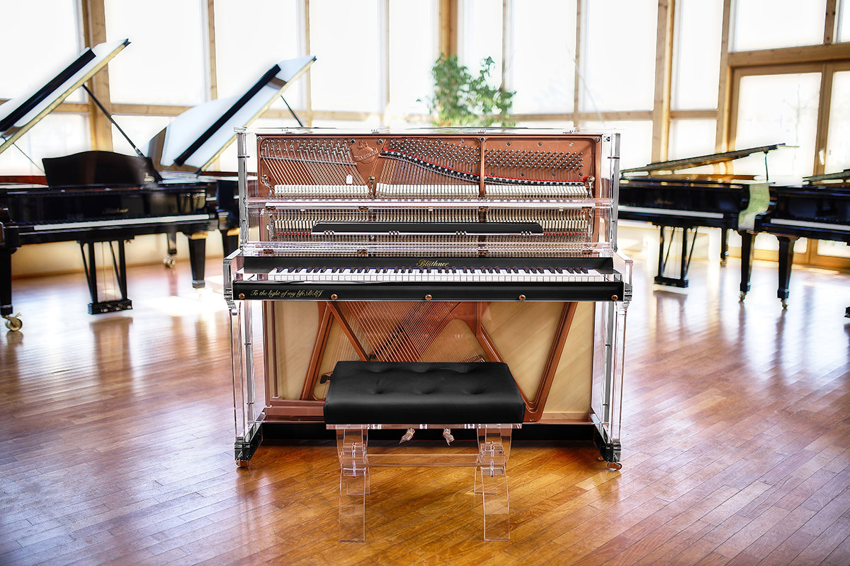 Crystal Elegance piano in green