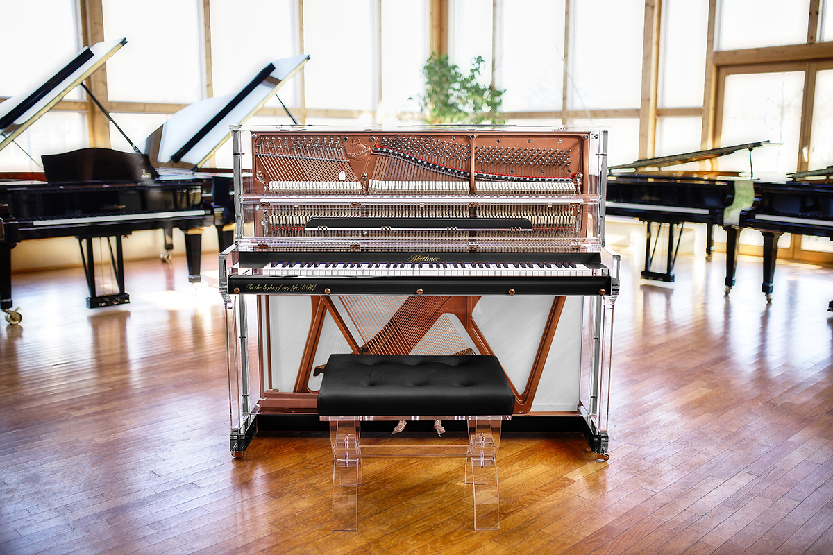 Crystal Elegance piano in rainbow