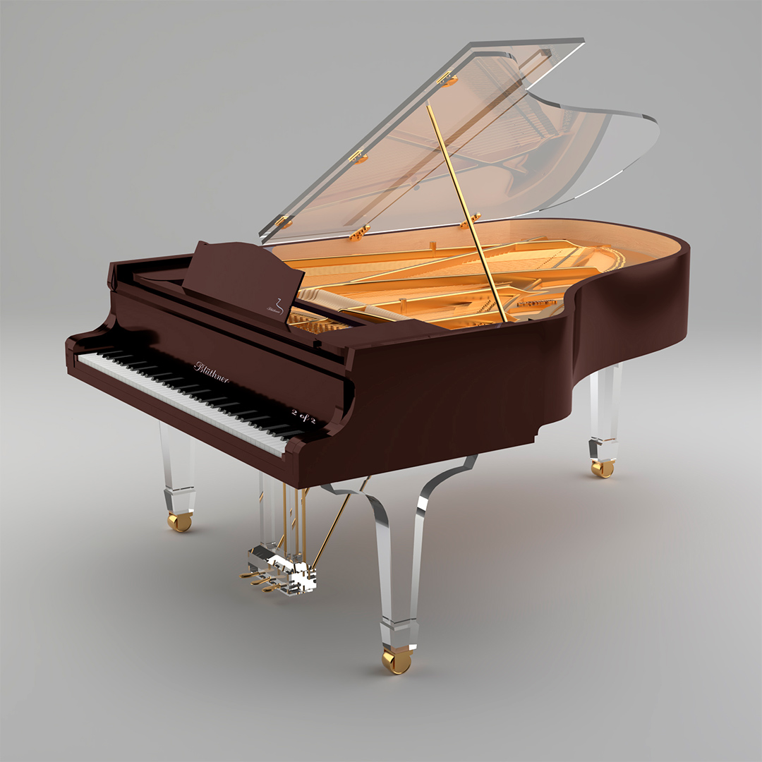 Translucid designer piano