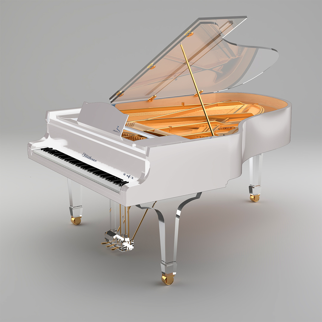 Translucid designer piano