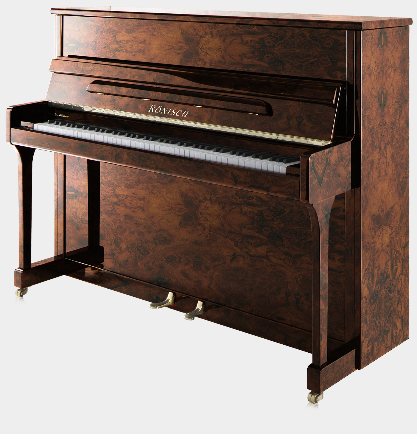 Rönisch 118k piano in Burl Walnut finish