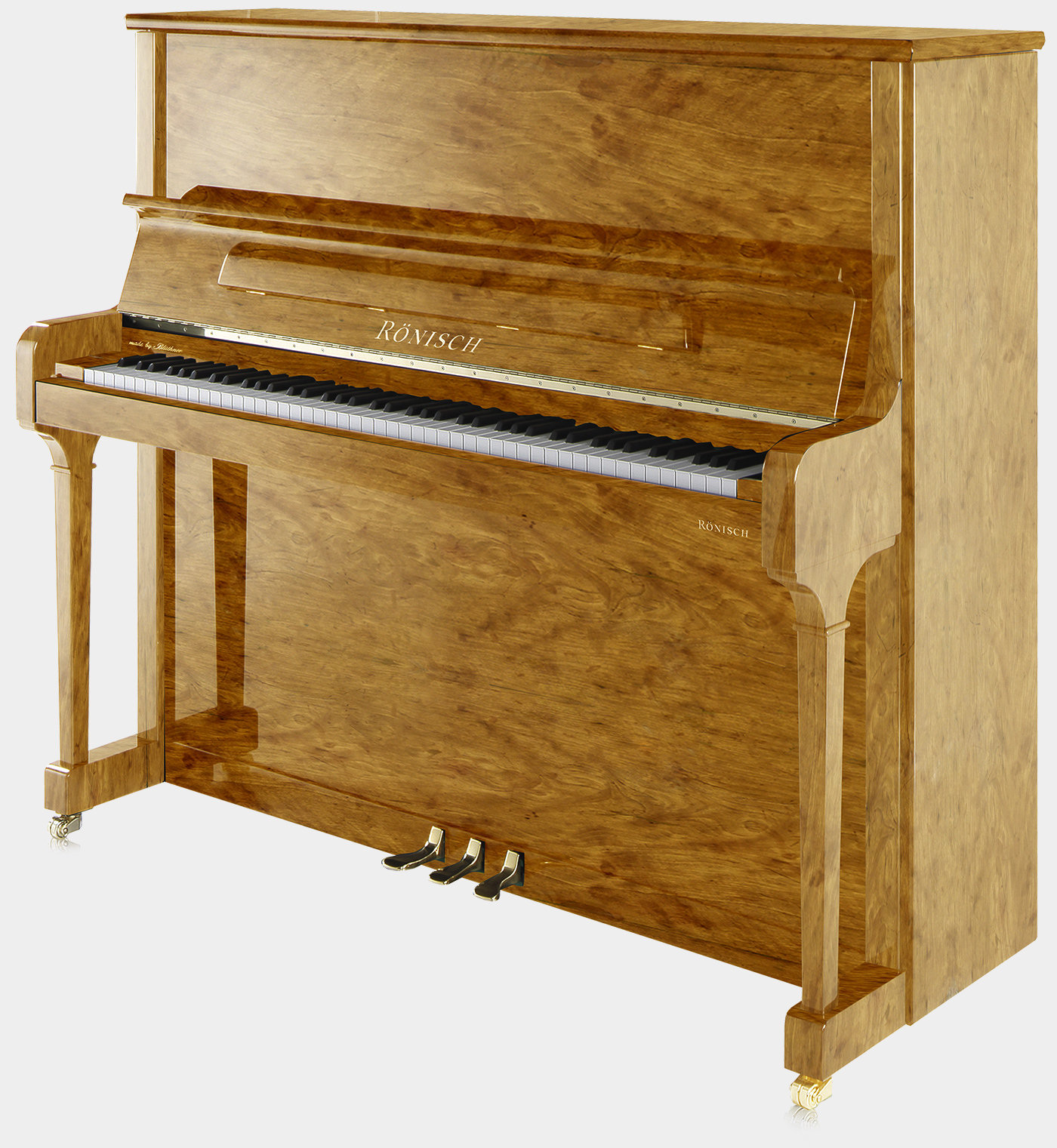 Rönisch 132k piano in Satinwood finish