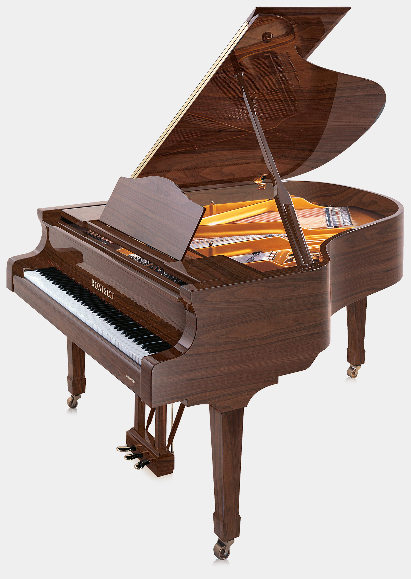 Rönisch 175k piano in Walnut finish