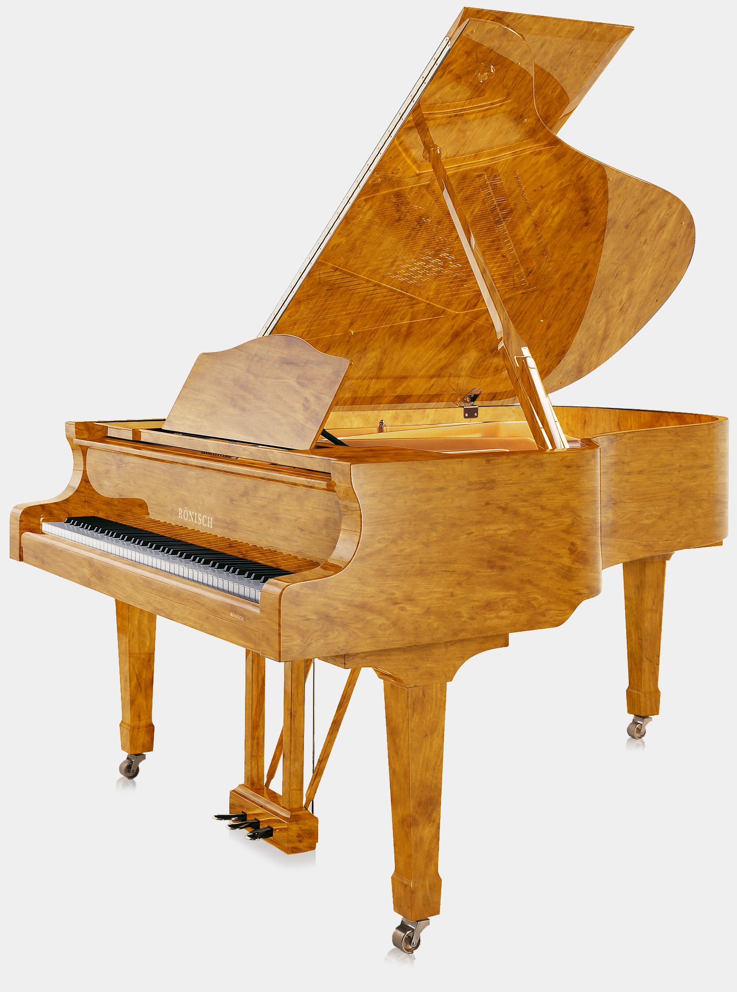 Rönisch 186k piano in Satinwood finish