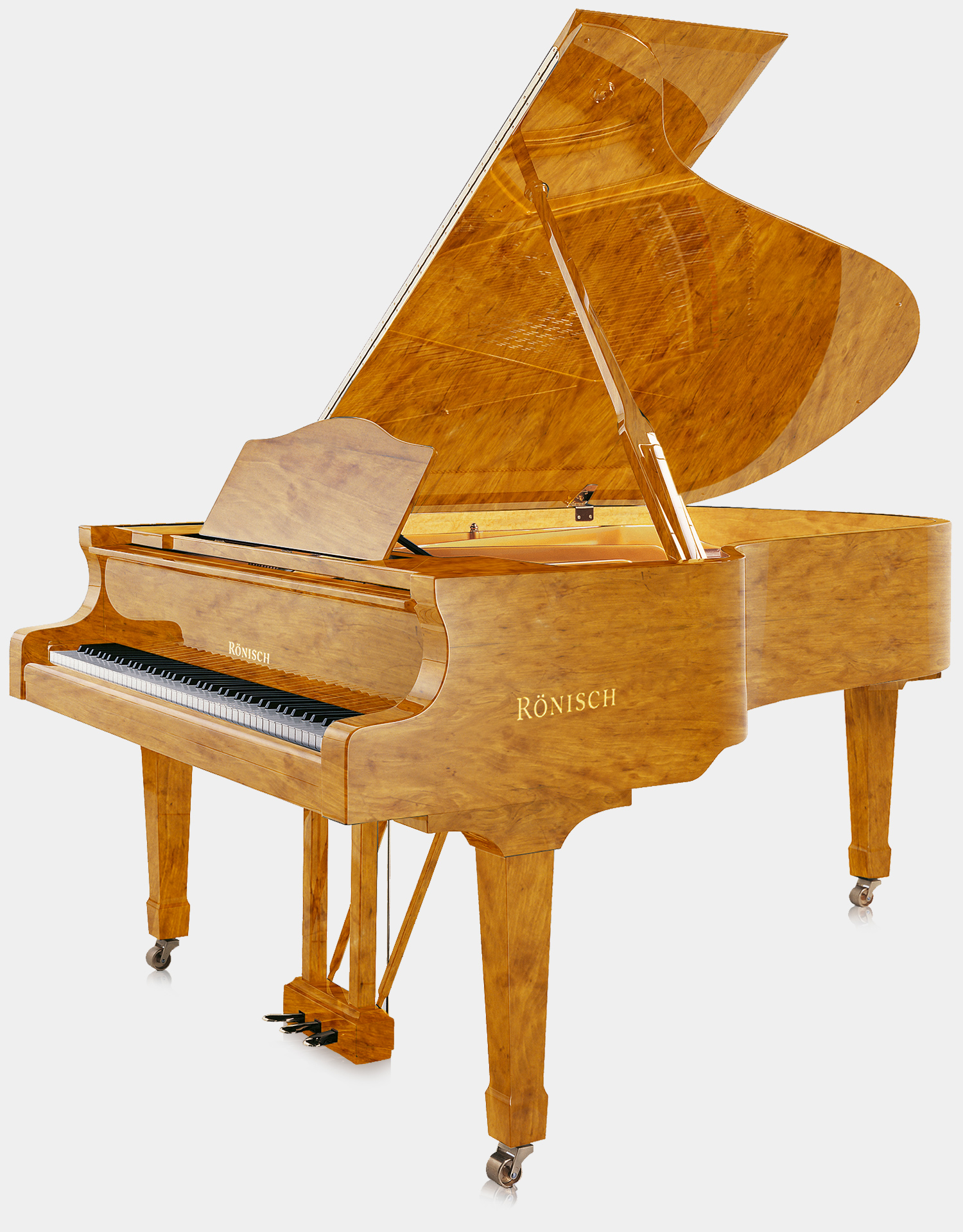 Rönisch 210 piano in Satinwood finish