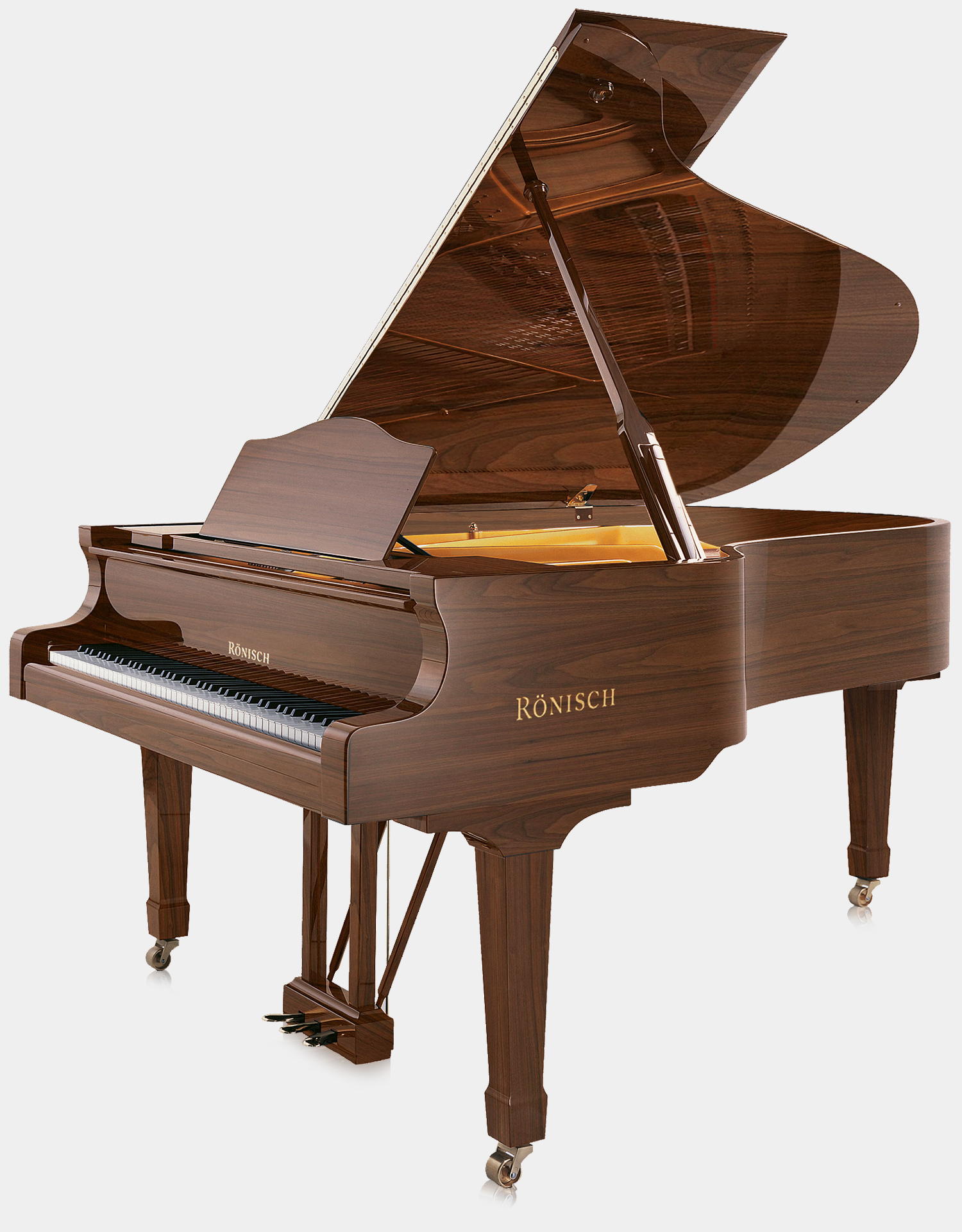 Rönisch 210 piano in Walnut finish