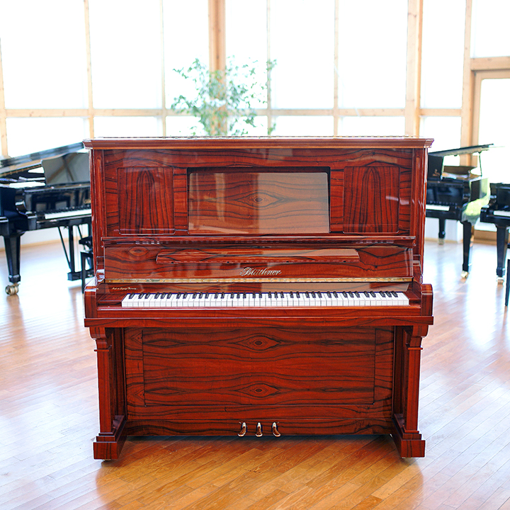 Blüthner Model S Upright Piano Bubinga polished